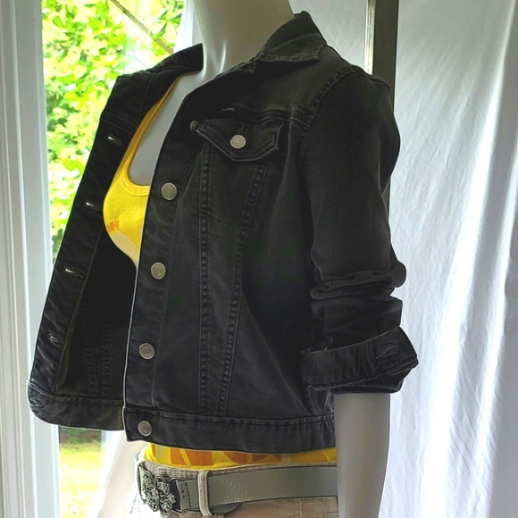 Calvin Klein Petite Gray Denim Jacket Size XS - Picture 7 of 12